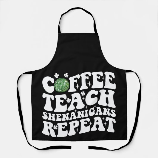 コーヒーシ教えェナニガンズリピーターDiscoボール先生 エプロン (正面)