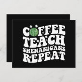 コーヒーシ教えェナニガンズリピーターDiscoボール先生 ポストカード (正面/裏面)