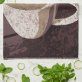 コーヒージャワの熱いマグ キッチンタオル (折り畳み)