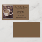 コーヒージャワ 名刺 (正面/裏面)