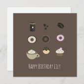 コーヒースイーツハッピーバースデー名札 (正面/裏面)