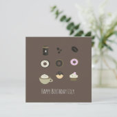 コーヒースイーツハッピーバースデー名札 (スタンド正面)