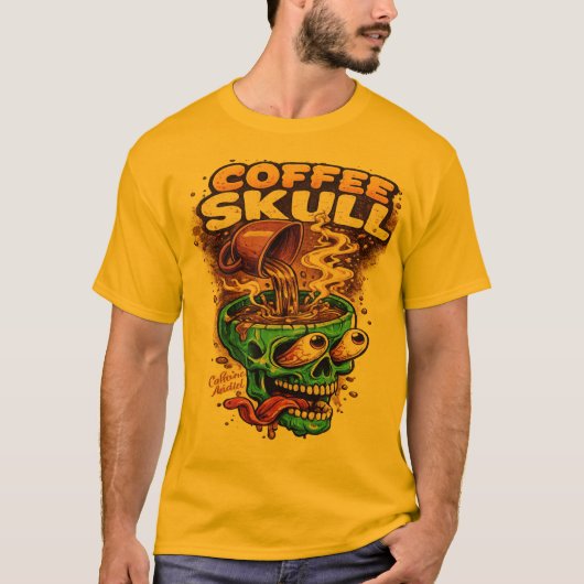 コーヒースカルTシャツ Tシャツ (正面)