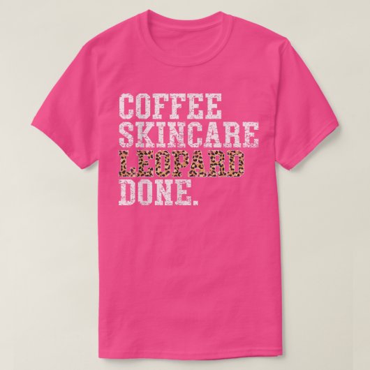 コーヒースキンケアヒョウDone Facialist Skin Esthet Tシャツ (デザイン正面)