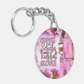 コーヒースクラブとゴム手袋アクリルキーチェーン キーホルダー (正面左)