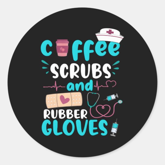 コーヒースクラブゴム手袋Rn登録ナースク ラウンドシール (正面)