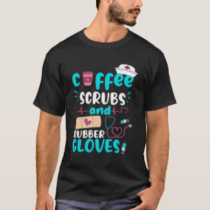 コーヒースクラブゴム手袋Rn登録ナースフー Tシャツ
