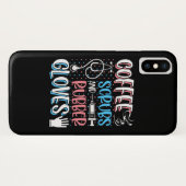 コーヒースクラブゴム手袋RN登録ナース Case-Mate iPhoneケース (裏面(横))