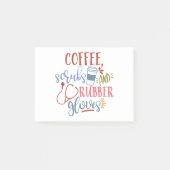 コーヒースクラブ及びコーヒー用ゴム手袋デザインナース ポストイット (正面)