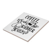 コーヒースクラブ及びゴム手袋おもしろいナース タイル (側面)