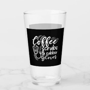 コーヒースクラブ及びゴム手袋おもしろいナース タンブラーグラス