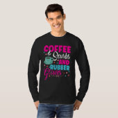 コーヒースクラブ及びゴム手袋ドクターナース Tシャツ (正面フル)