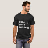 コーヒースクラブ及びゴム手袋ナースギフト Tシャツ (正面フル)