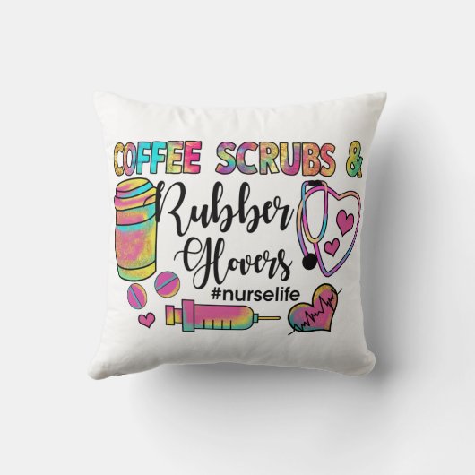 コーヒースクラブ及びゴム手袋ナース クッション (裏面)