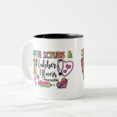 コーヒースクラブ及びゴム手袋ナース ツートーンマグカップ (正面左)