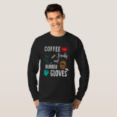 コーヒースクラブ及びゴム手袋医療ナースクート Tシャツ (正面フル)