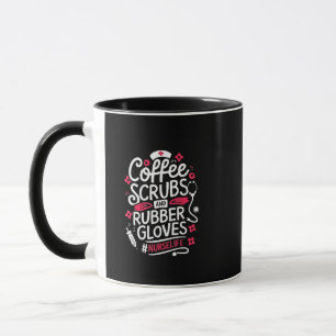 コーヒースクラブ及びゴム手袋看護ナース マグカップ