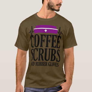コーヒースクラブ及びゴム手袋1 Tシャツ