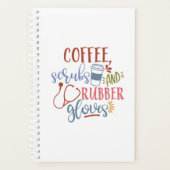 コーヒースクラブ及びナース用ゴム手袋デザイン プランナー手帳 (正面)