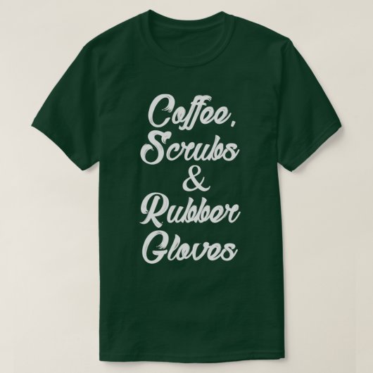 コーヒースクラブ用ゴム手袋1 Tシャツ (デザイン正面)