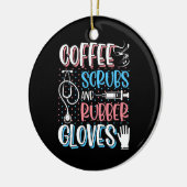 コーヒースクラブ用ゴム手袋RN登録ナース セラミックオーナメント (左)