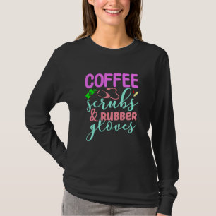コーヒースクラブ&ゴム手袋+針と血液 Tシャツ
