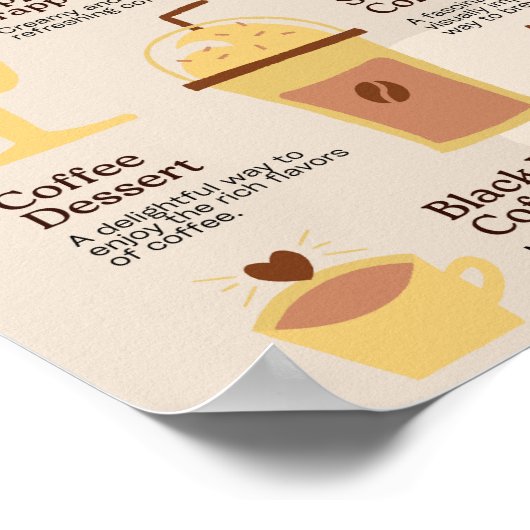 コーヒースクール教育学の種類 ポスター (角)