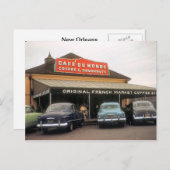 コーヒースタンド、ニューオーリンズのカード ポストカード (正面/裏面)
