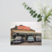 コーヒースタンド、ニューオーリンズ、文字カードの編集 ポストカード (スタンド正面)