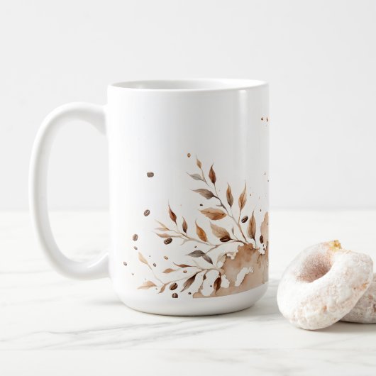 コーヒーステインつる植物 – コーヒー中毒者 コーヒーマグカップ (ドーナツ)