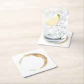 コーヒーステインウォーターカラーコースター スクエアペーパーコースター (インサイチュ)