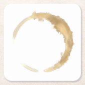 コーヒーステインウォーターカラーコースター スクエアペーパーコースター (正面)