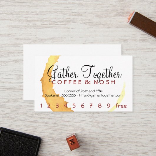 コーヒーステインギャザーパンチ/ロイヤリティカード ロイヤリティカード (正面/裏面インサイチュ)