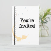 コーヒーステイングランギーカスタムパーティの招待状 招待状 (スタンド正面)