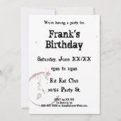 コーヒーステイングランギーカスタムパーティの招待状 招待状 (裏面)