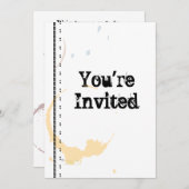 コーヒーステイングランギーカスタムパーティの招待状 招待状 (正面/裏面)