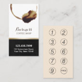 コーヒーステインズ高級コーヒーショップロイヤリティパンチ ロイヤリティカード (正面/裏面)