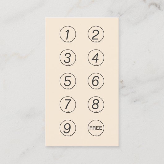 コーヒーステインズ高級コーヒーショップロイヤリティパンチ ロイヤリティカード (裏面)