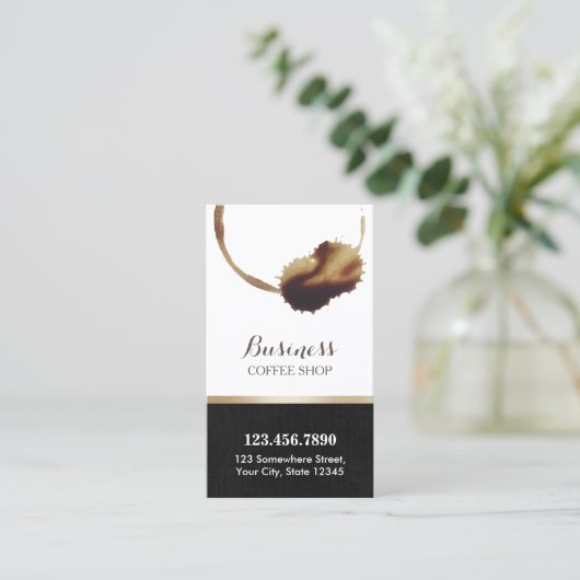 コーヒーステインズ高級コーヒーショップロイヤリティパンチ ロイヤリティカード (スタンド正面)