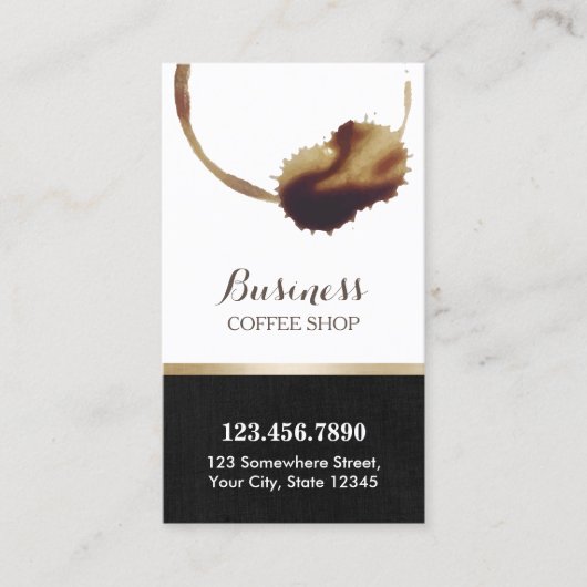 コーヒーステインズ高級コーヒーショップロイヤリティパンチ ロイヤリティカード (正面)