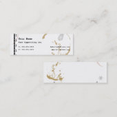 コーヒーステインタイプライターアートスキニービジネスカード スキニー名刺 (正面/裏面)