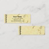 コーヒーステインタイプライターグランジ名刺 スキニー名刺 (正面/裏面)