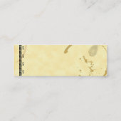 コーヒーステインタイプライターグランジ名刺 スキニー名刺 (裏面)