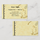 コーヒーステインタイプライターグランジ名刺 名刺 (正面/裏面)