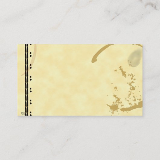 コーヒーステインタイプライターグランジ名刺 名刺 (裏面)