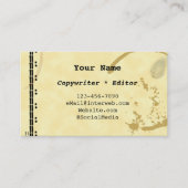 コーヒーステインタイプライターグランジ名刺 名刺 (正面)