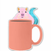 コーヒーステッカーを持っているリス シール (正面)