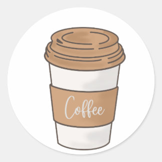 コーヒーステッカー ラウンドシール