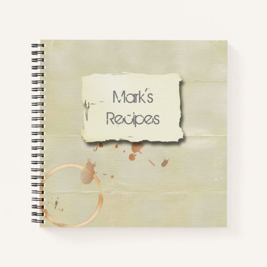 コーヒーステンドクラフト紙 男らし ノートブック (正面)