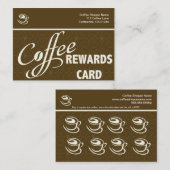 コーヒーストアのパンチカード ロイヤリティカード (正面/裏面)